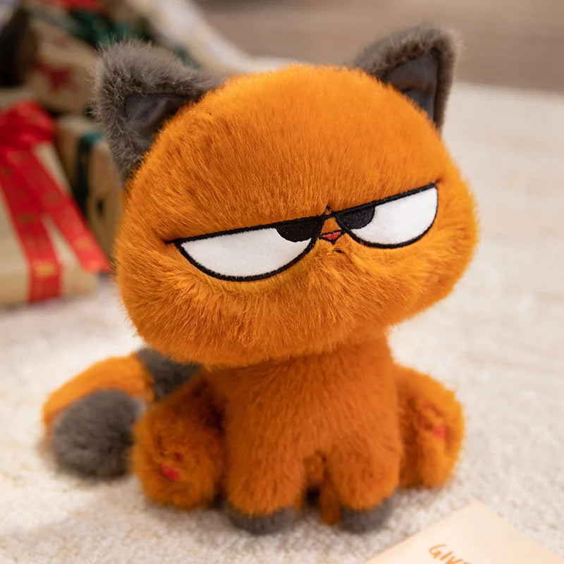 25cm (9.8in) Orange Cat Plush Toy – Kawaii Soft Stuffed Animal Cartoon Doll Gift for Kids