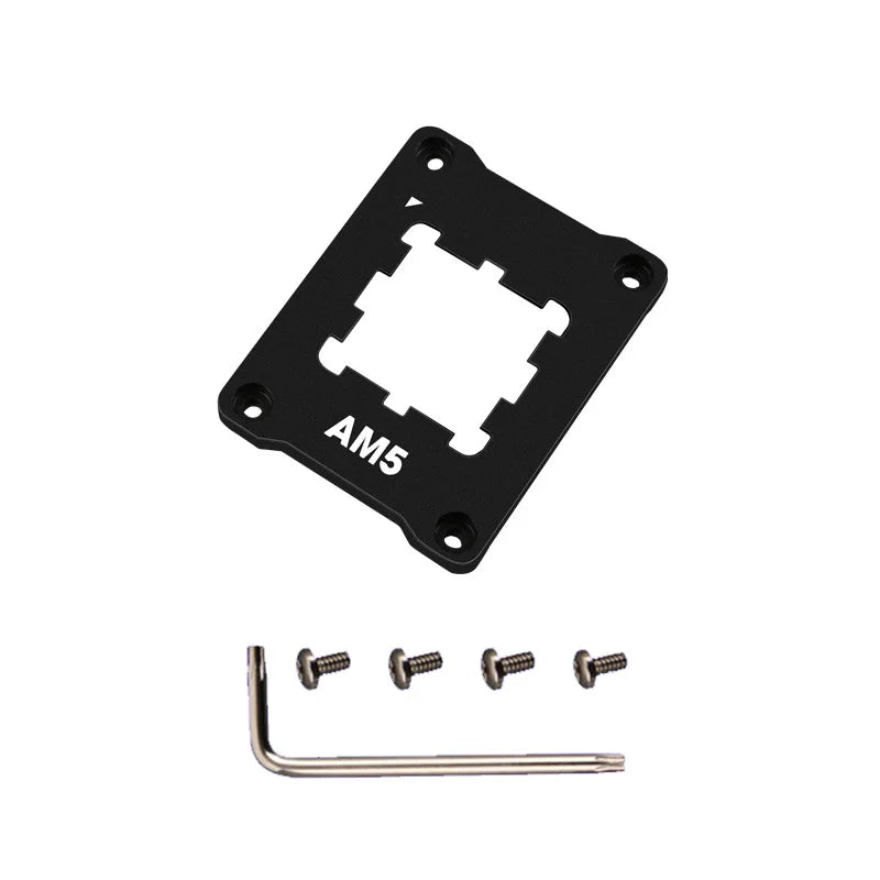 Aluminum AM5 CPU Anti-Bend Bracket - Universal AMD Socket Retention Holder with Screws & Tool