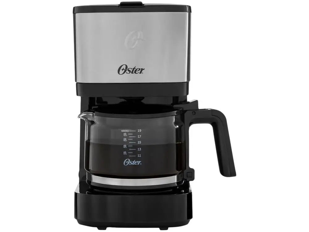 Compact 19-Cup Electric Coffee Maker with Glass Carafe & Reusable Filter - 110V