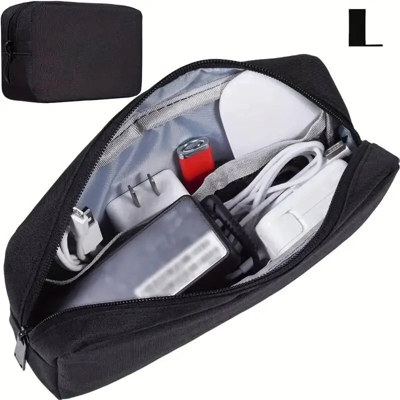 Travel Cable Organizer Bag for Electronics - Cord Case for Power Banks & SD Cards