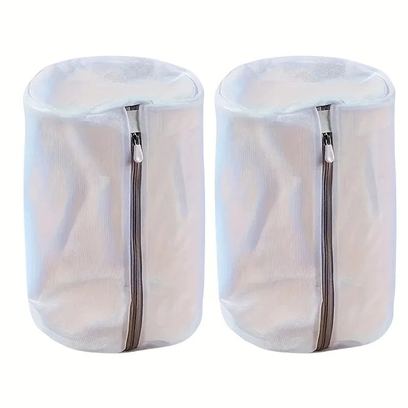 Reusable Shoe Wash Bag for Machine Washing – Zippered Chenille-Lined Laundry Bag for Sneakers & Casual Shoes