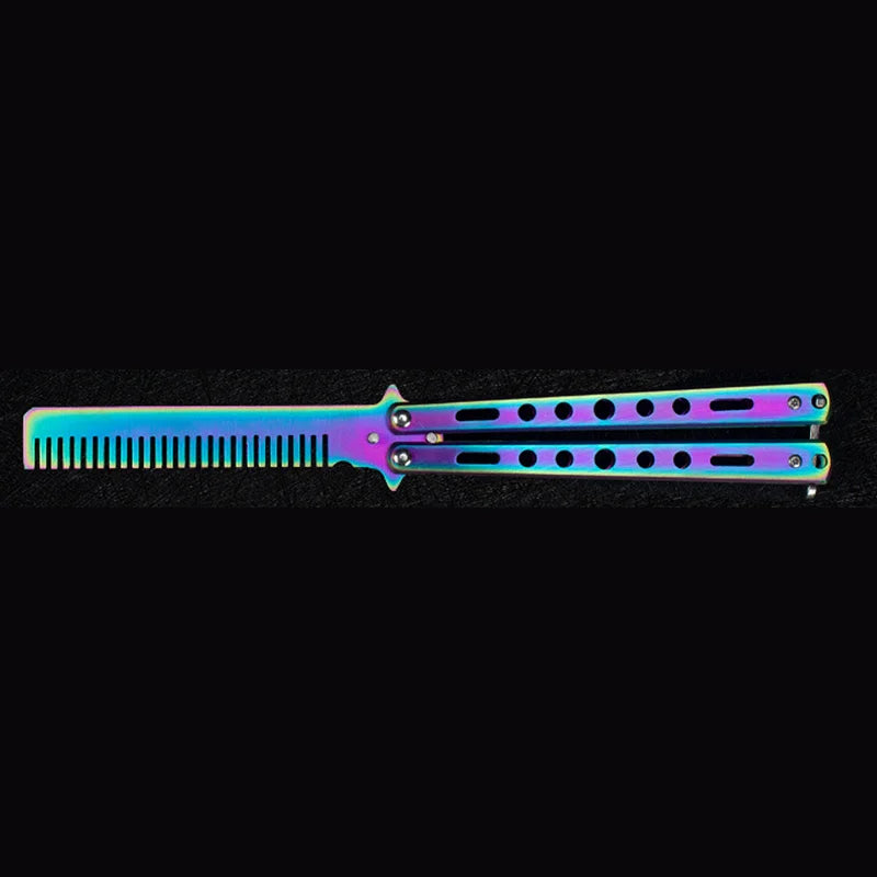 Stainless Steel Butterfly Folding Comb for Hair Styling view 9