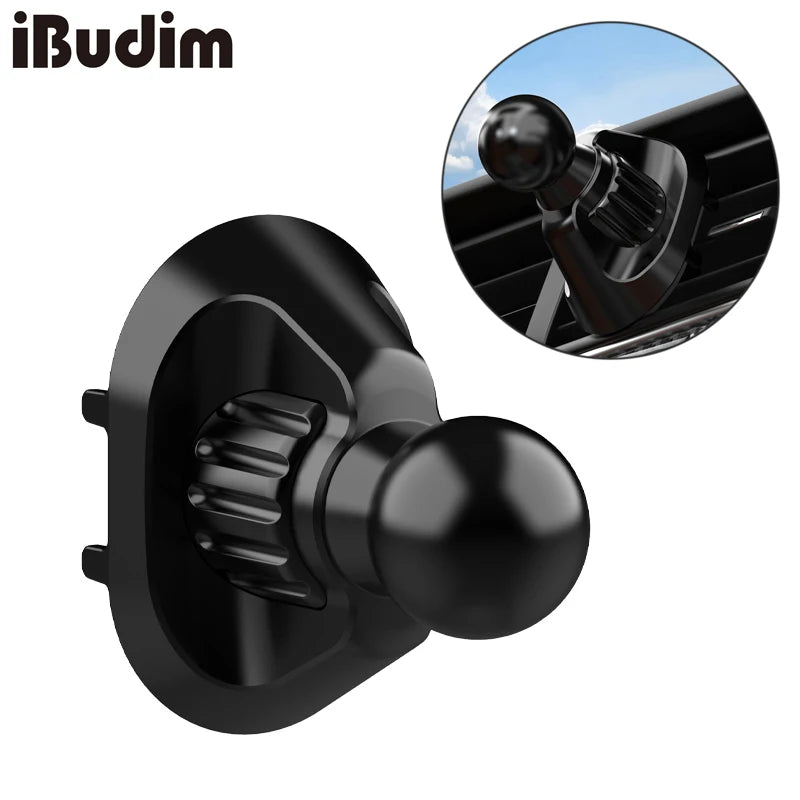 Universal 17mm (0.67 in) Ball Head Base for Car Air Vent Mount — Metal Hook Phone Holder Adapter