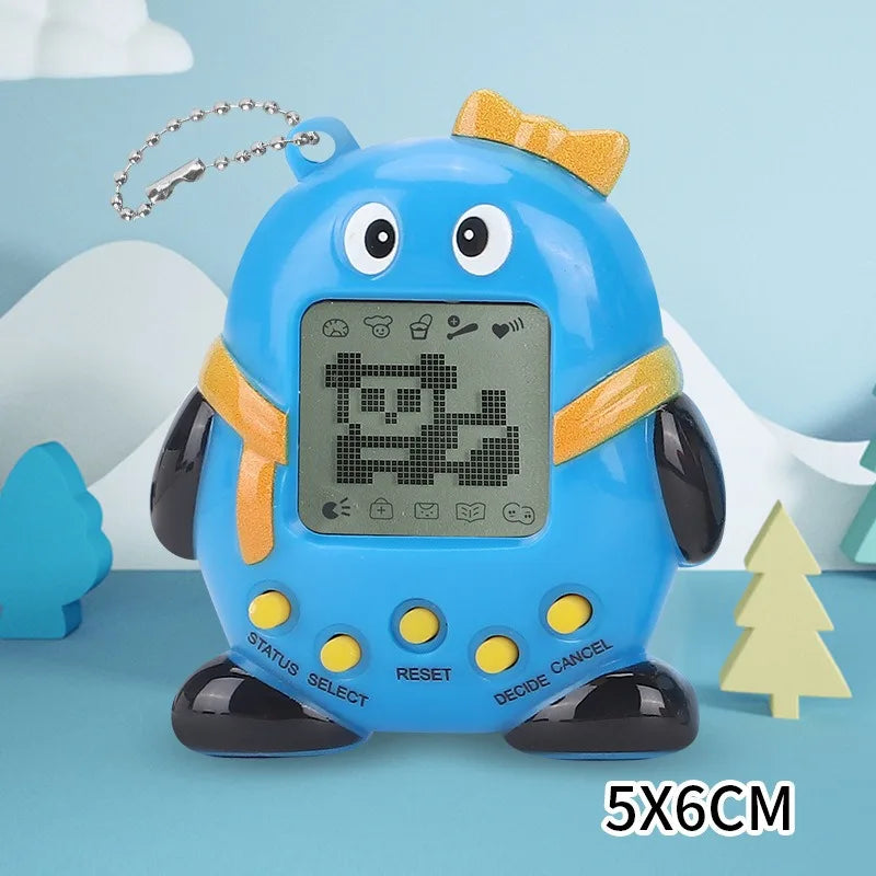 Retro Virtual Pet Handheld Game Console – Tamagotchi-Style Electronic Pets Keychain, Multilingual