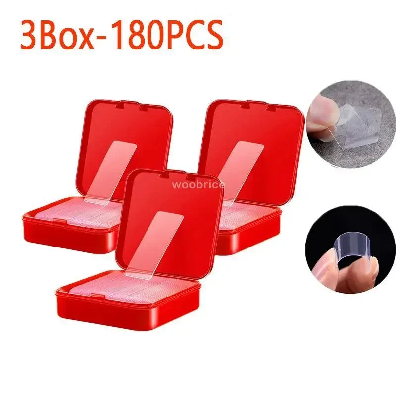 Reusable Nano Double-Sided Transparent Adhesive Tape – Super Strong Waterproof Wall Mount Strips (60/120/180/240/300 pcs)