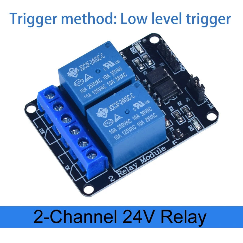 1/2/4/6/8-Channel DC Relay Module Board Shield with Optocoupler — 5V/12V/24V High & Low Level Trigger for Arduino Raspberry Pi