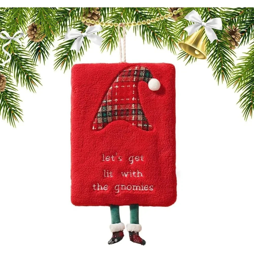 Christmas Hanging Coral Fleece Hand Towel - Thick, Absorbent & Quick-Dry Cartoon Kitchen Towel