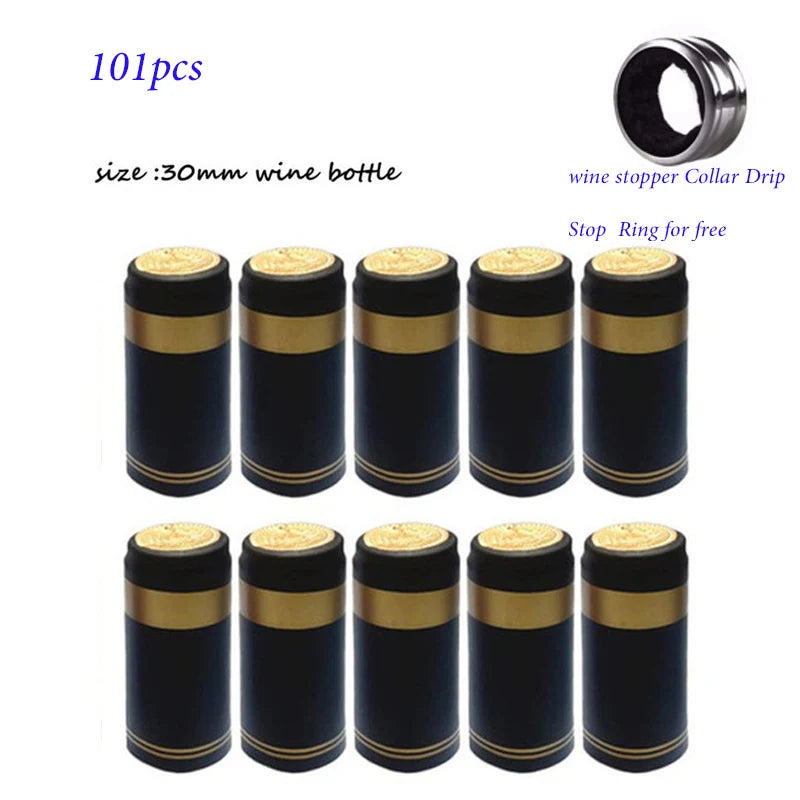 PVC Heat-Shrink Wine Bottle Capsules - Shrink Wrap Caps for Home Bottling