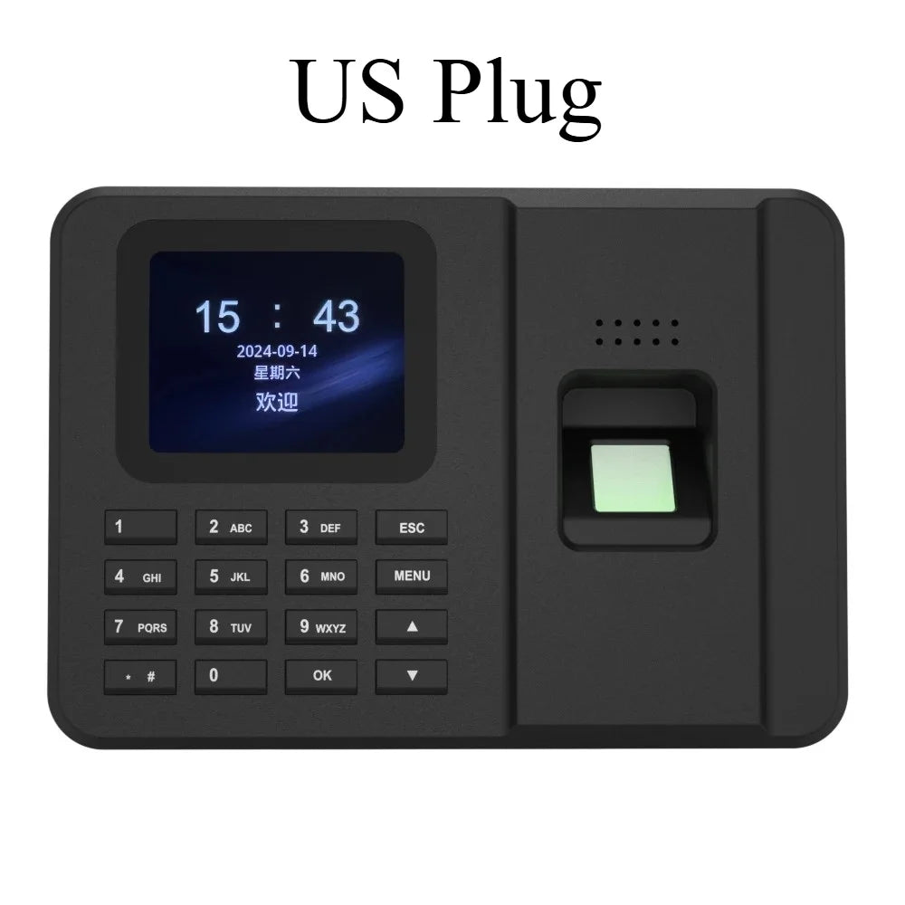 Fingerprint Time Clock Biometric Attendance Recorder with Password and ID Card Login for Office Attendance