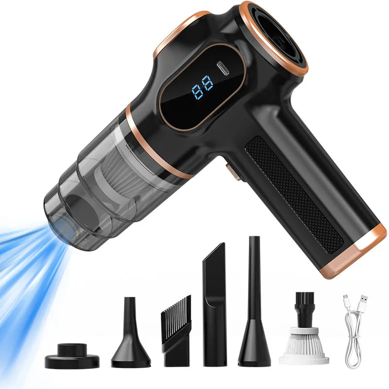 Portable Wireless Handheld Car Vacuum Cleaner — Rechargeable Suction & Blower for Auto Interior