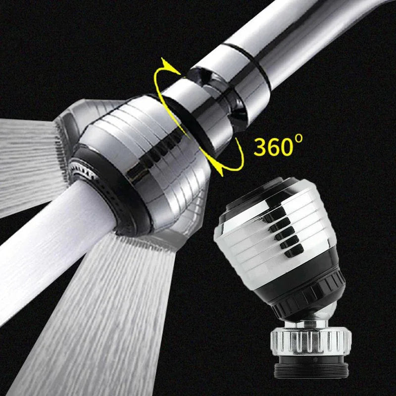 360° Swivel Faucet Aerator Nozzle, Dual-Mode Water-Saving Tap Extender, Universal 24mm/22mm Fit (ABS Chrome)