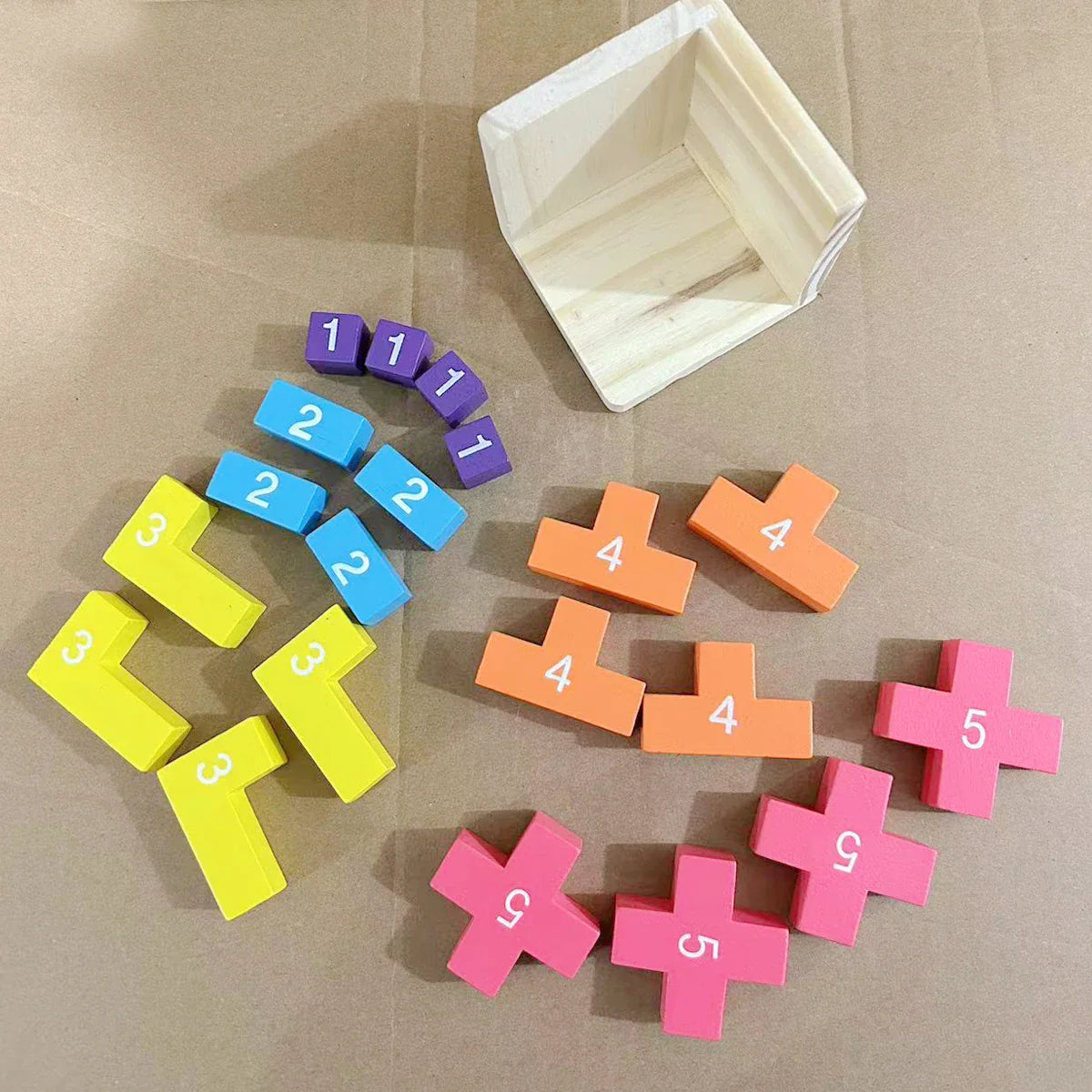Colorful Wooden Luban Lock Cube 3D Puzzle - Classic Interlocking Brain Teaser for Kids & Adults