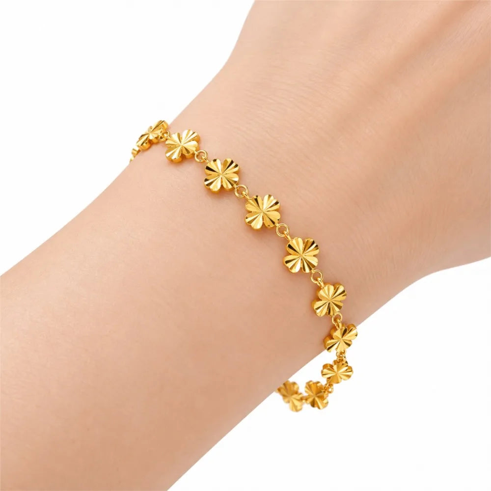 1 Meter (39.4 in / 3.28 ft) Stainless Steel Flower Clover Chain for DIY Necklace Bracelet Jewelry Making Accessories No Fade