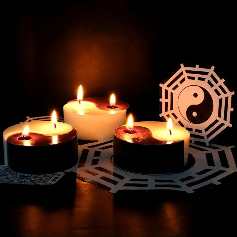 Tai Chi Yin Yang Silicone Candle Mold – DIY Epoxy Resin & Plaster Mold for Home Decor, 8.5×5×3 cm (3.35×1.97×1.18 in)