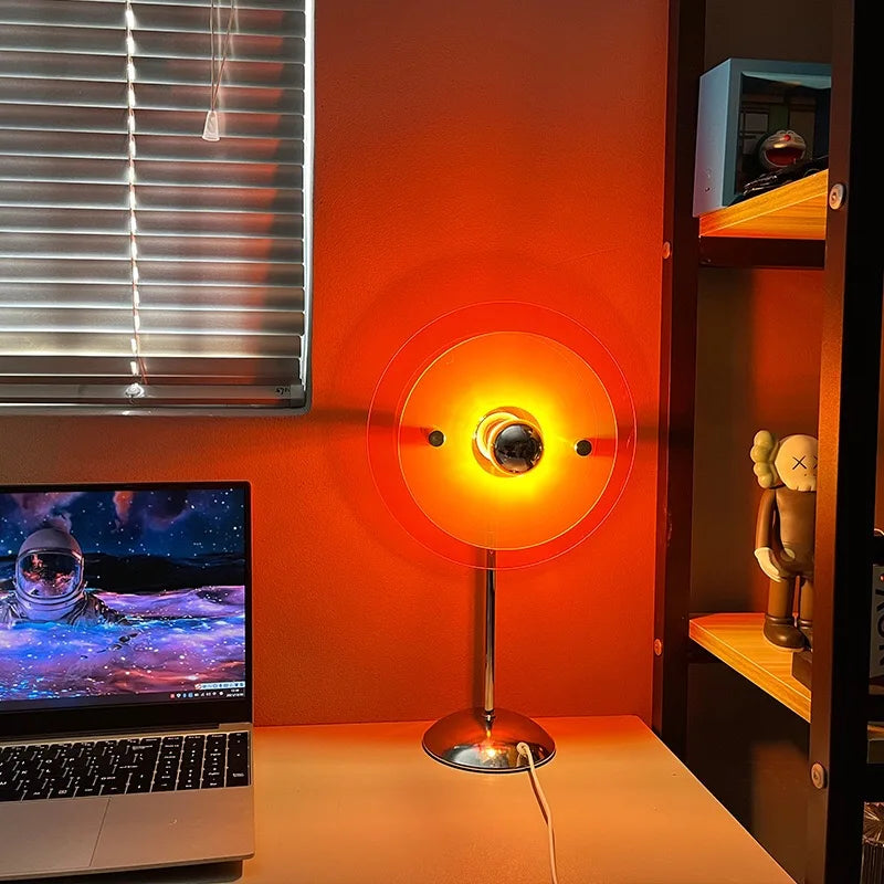 Sunset Projection Lamp USB LED Rainbow Night Light – Ambient Bedside & Photography Mood Light