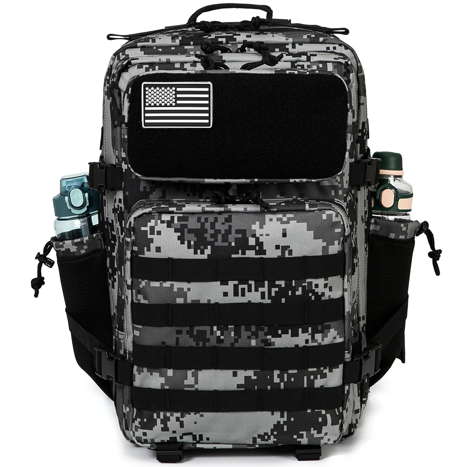 45L Tactical Backpack - 900D Waterproof MOLLE Rucksack for Hiking, Camping, Travel & School