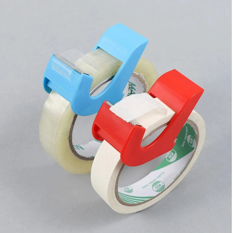 Mini Portable Tape Dispenser with Cutter - Compact Desk & Office Tape Cutter