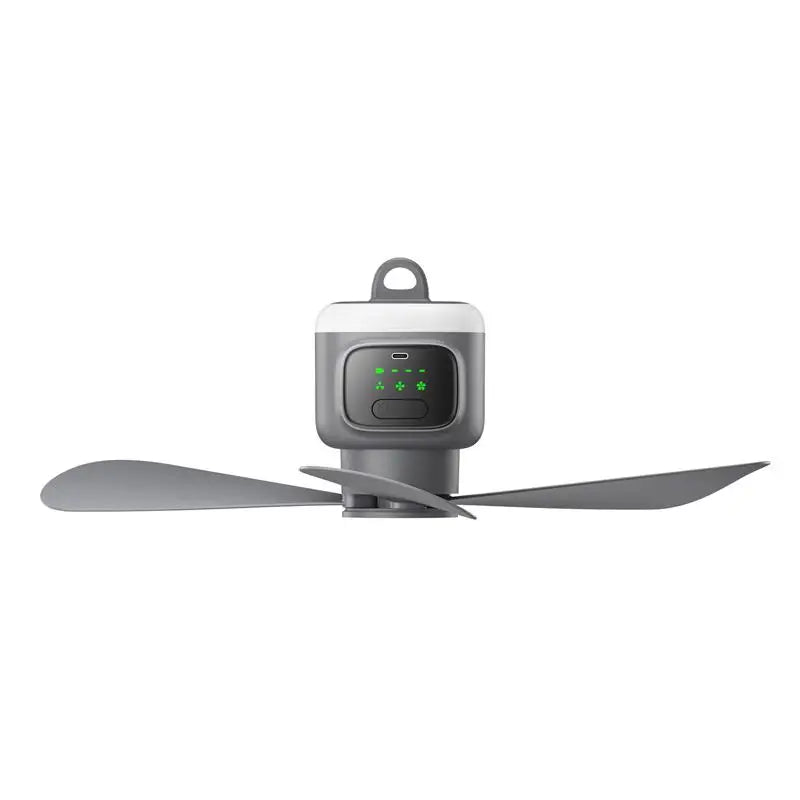 12000mAh Portable Rechargeable Ceiling Fan with Remote & LED Light — 450mm (17.7 in) Camping Tent Air Circulator