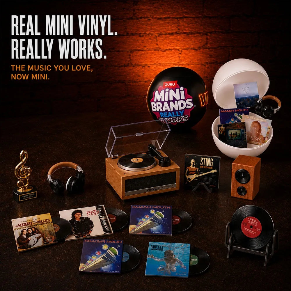 Mini Vinyl Surprise Ball – Playable Mini Records Collectible Blind Capsule for Music Lovers & Miniature Toy Collectors