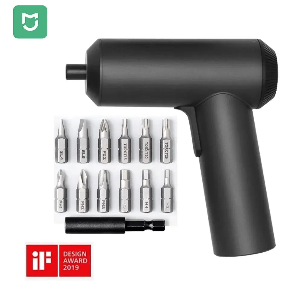 Cordless Precision Electric Screwdriver 3.6V 5 N·m Torque — 2000mAh Battery with 12 S2 Bits, Type-C Charging & LED Ring Light