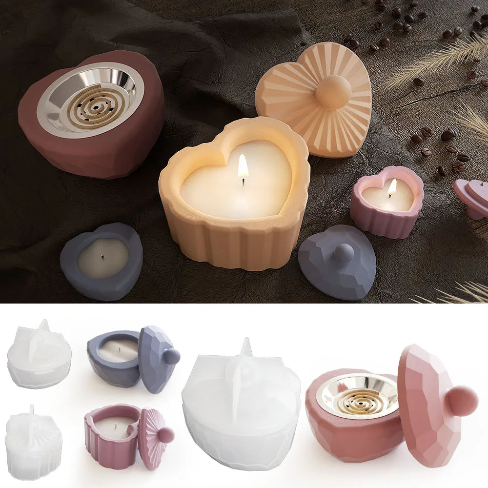 DIY Heart-Shaped Silicone Mold (1-Pack) – Love Candle Cup for Candles, Resin, Soap & Chocolate
