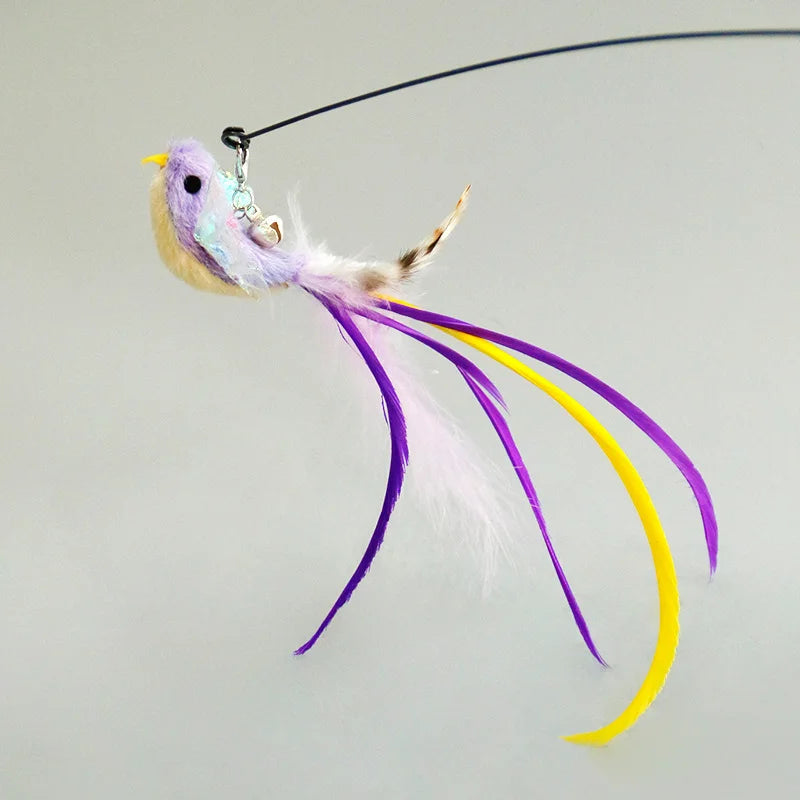 Interactive Feather Cat Toy – Feather Teaser for Cat Play & Exercise