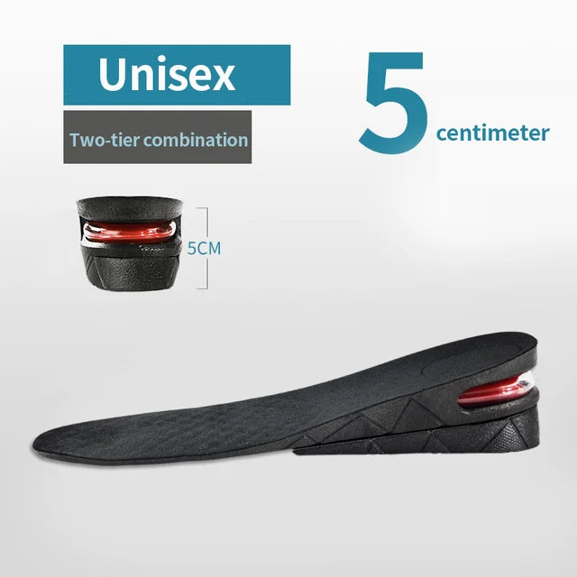 Adjustable Height-Increase Insoles 3–9 cm (1.2–3.5 in) – Invisible Air Cushion Shoe Inserts, Cut-to-Fit Elevator Insoles