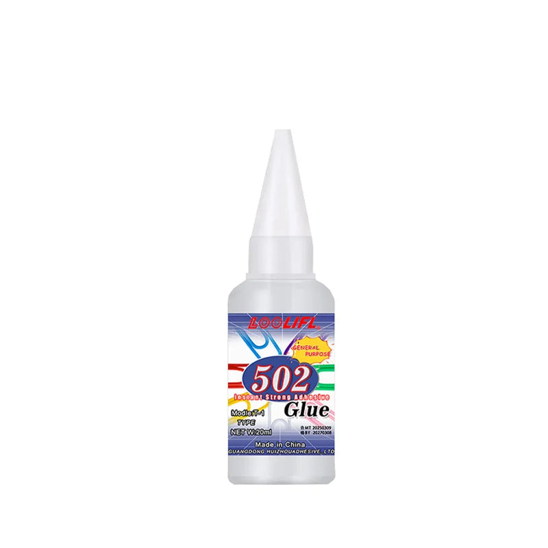 502 Super Strong Quick-Drying Glue for Plastic, Wood, Metal & Ceramic – Clear Low-Odor Adhesive, 20ml (0.68 fl oz)