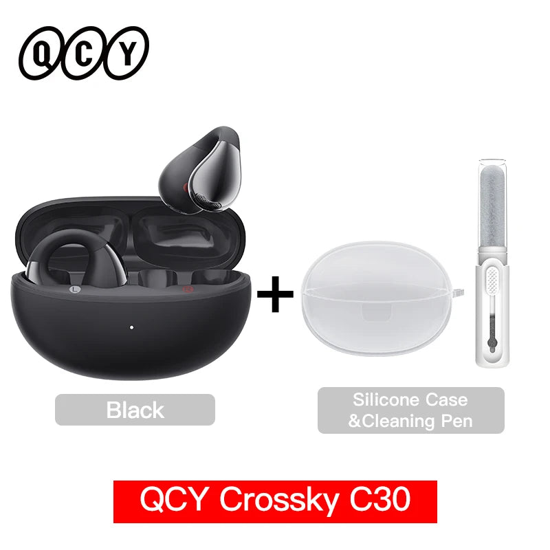 Open-Ear Ear Clip Bluetooth 5.4 Wireless Sports Earbuds – Dual-Connection, IPX4, 25H Battery