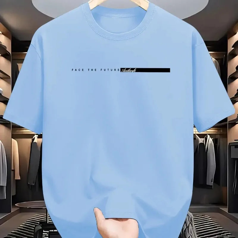 Unisex Summer 100% Cotton Loose Fit Short Sleeve Crew Neck T-Shirt - Lightweight Breathable Casual Tee