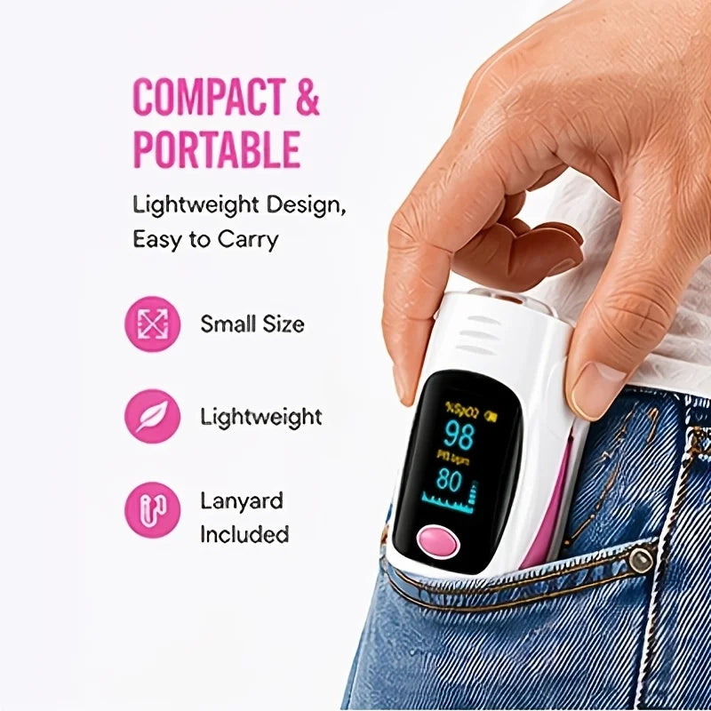 2-in-1 Fingertip Pulse Oximeter & Blood Pressure Monitor with OLED Display — Portable SPO2 & Pulse Rate Monitor