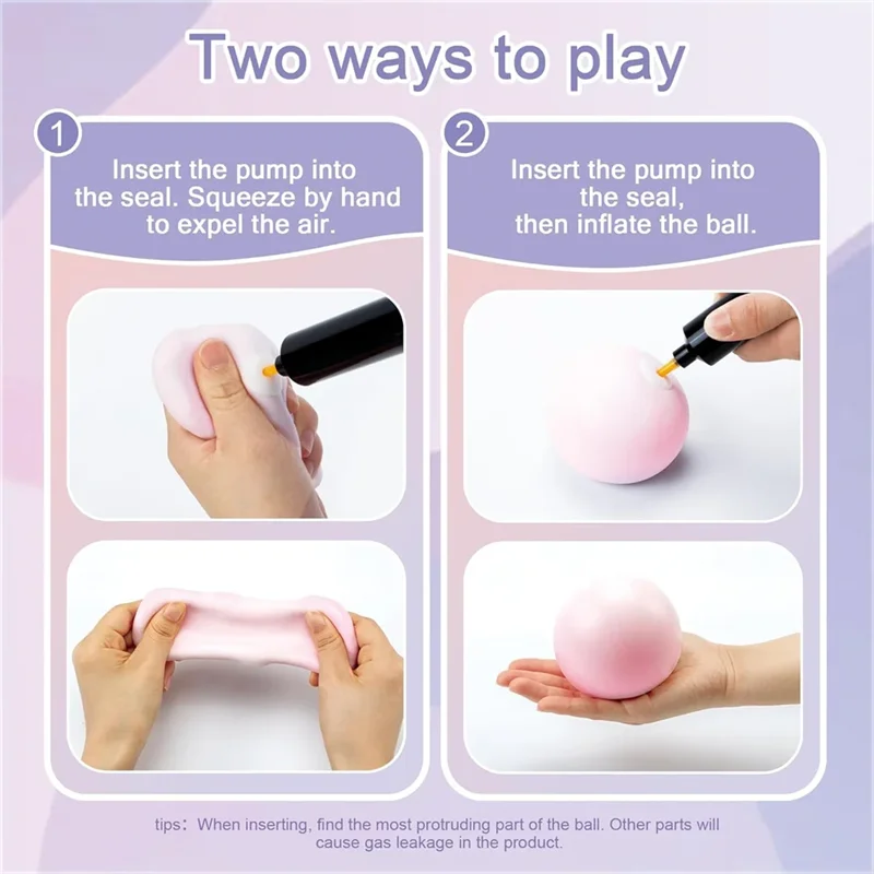 Shapeable Squishy Stress Ball with Sound — Grape Sand Sensory Fidget Toy, 2.36 in (6 cm) Desktop Stress Relief