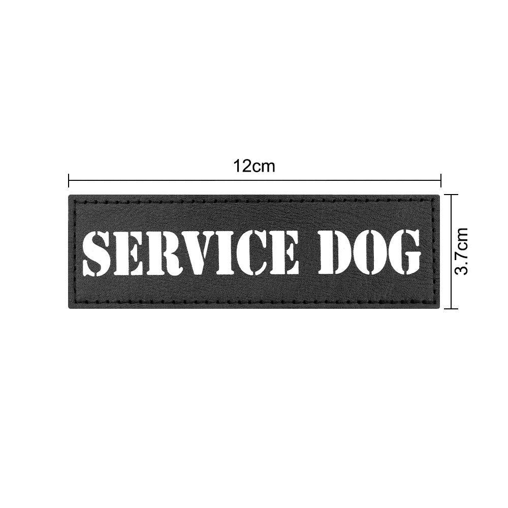 1-Pack Removable Embroidered Service Dog Patch – Tactical ID Patch for Harness, Vest & Leash (Fits Dogs & Cats)