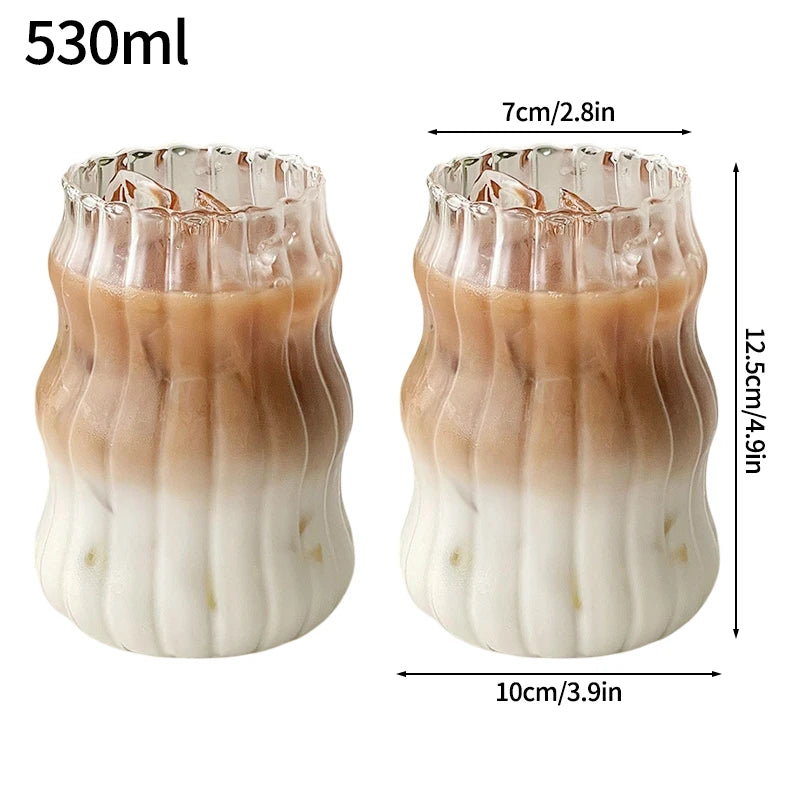 Aesthetic Glass Tumbler 865ml (29.2oz) — Iced Coffee, Latte, Water & Cocktail Cup