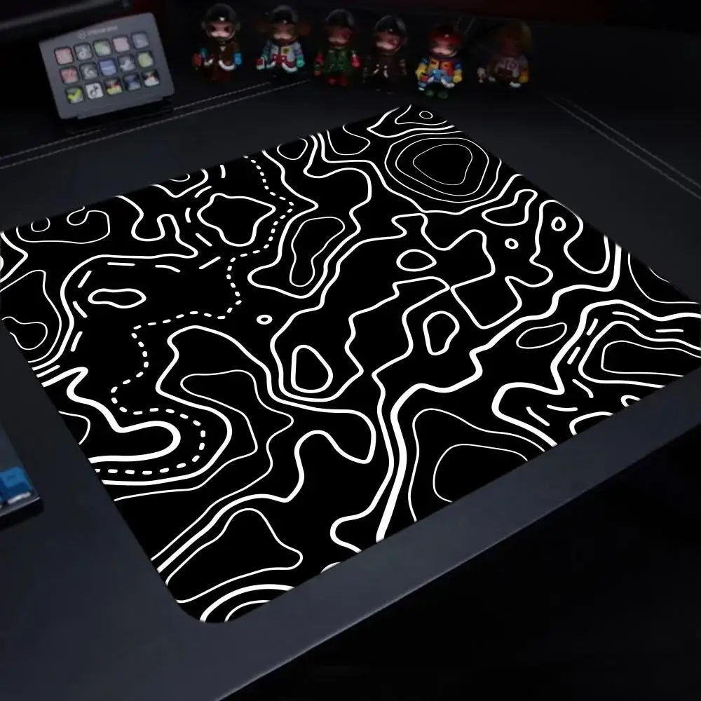 Fluid Mouse Pad – Anti-Slip Rubber Gaming & Office Desk Pad, Multiple Sizes (Small to XL), Smooth Cloth Surface