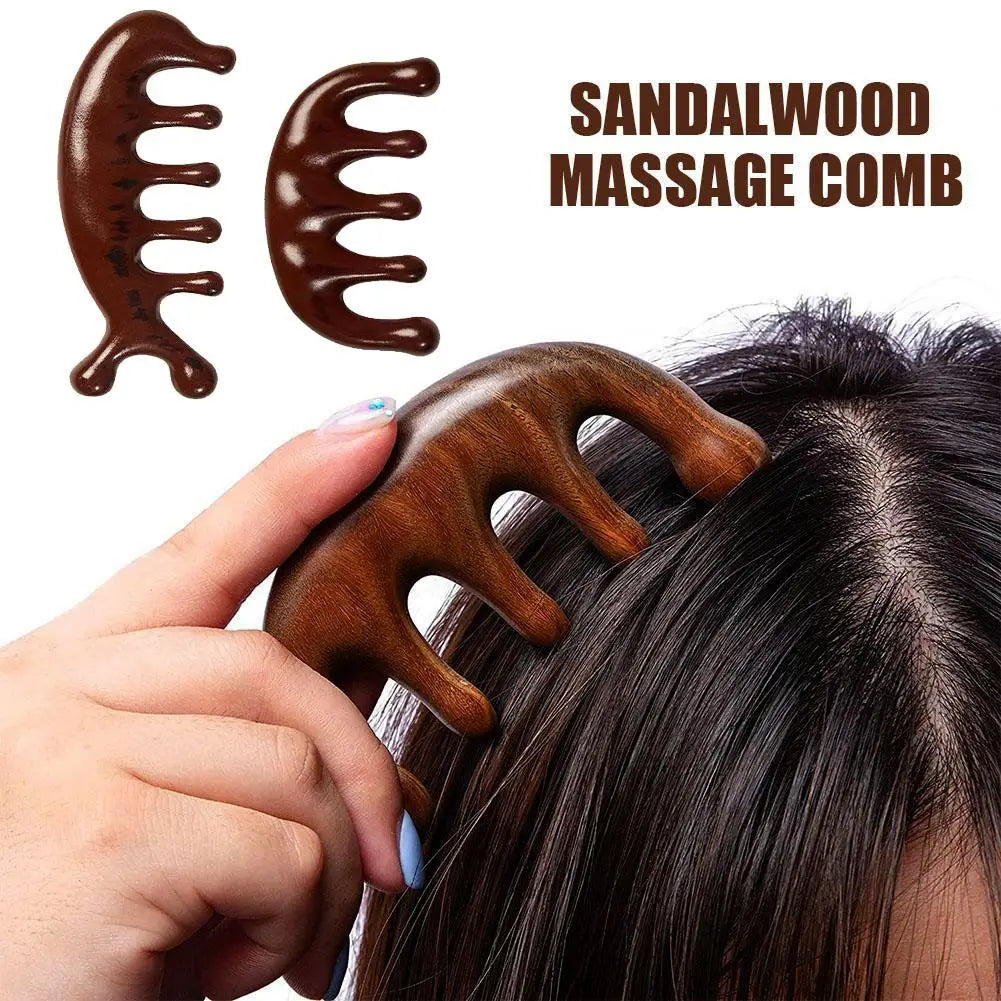 Gua Sha Massage Comb - Wide-Tooth Scalp, Face & Body Massager