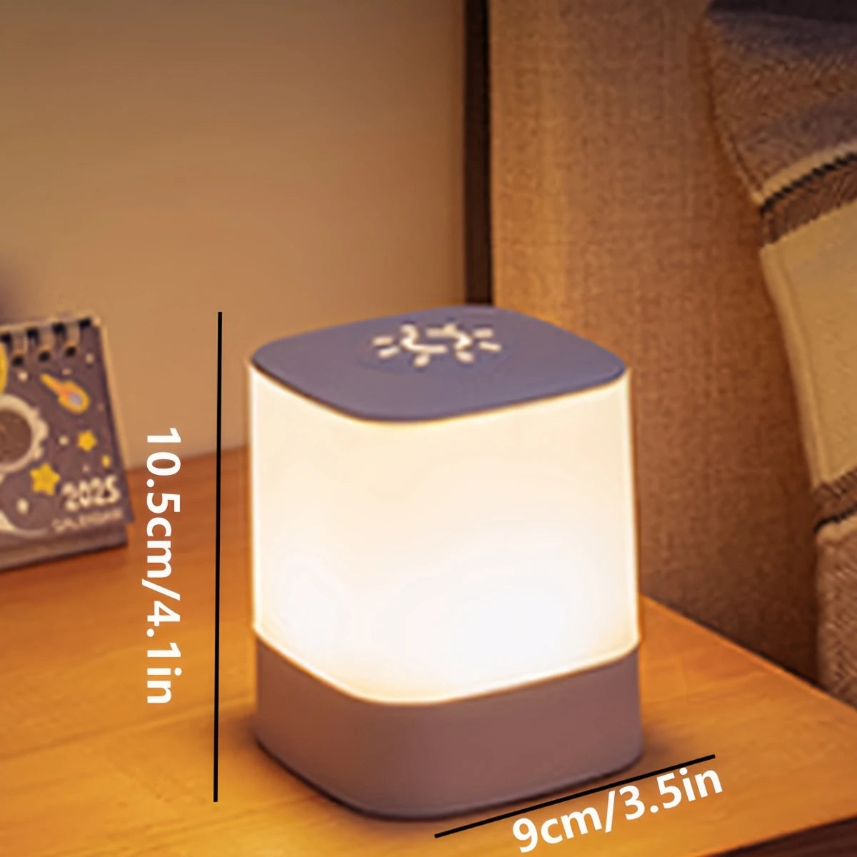 Rechargeable LED Night Light with Clock — 1200mAh USB-C, Dimmable 3-Color Bedside & Nursery Lamp with Remote