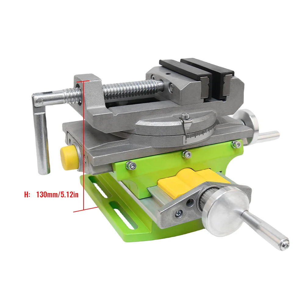 3-Inch (75 mm) Cross Slide Vise — 2-Way Benchtop Drill Press Clamp, Portable Cross-Sliding Flat Vise for Drilling & Milling