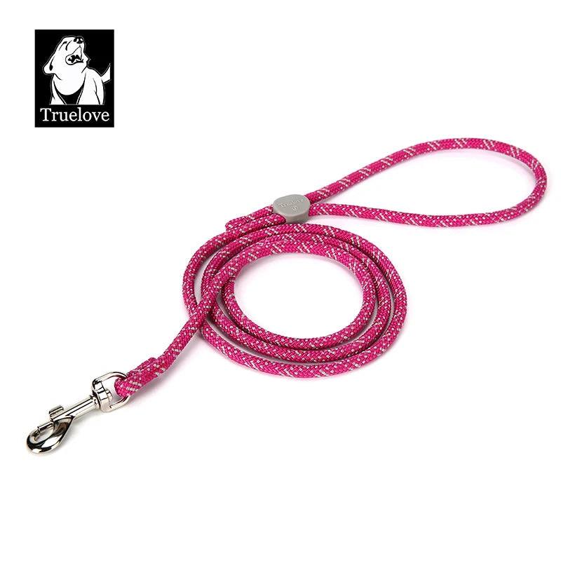 Lightweight Nylon Rope Dog Leash – 120 cm (47 in) Durable Clip for Small Dogs & Cats, Striped Outdoor Walking & Training Lead