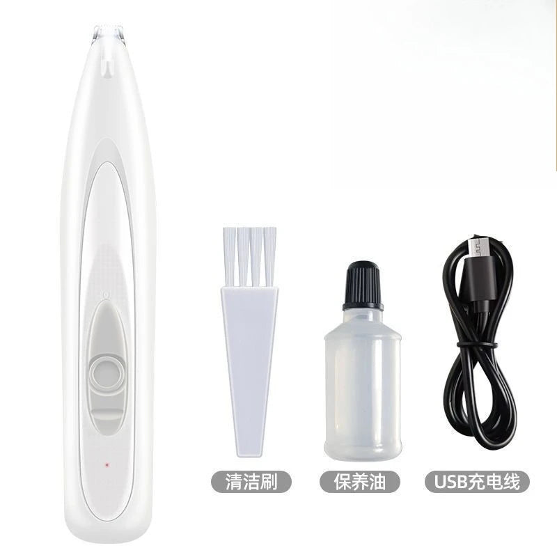 Cordless Dog Grooming Clippers — 18mm (0.71 in) Wide Blade, LED Light & LCD Display, Low-Noise Rechargeable Pet Paw Trimmer