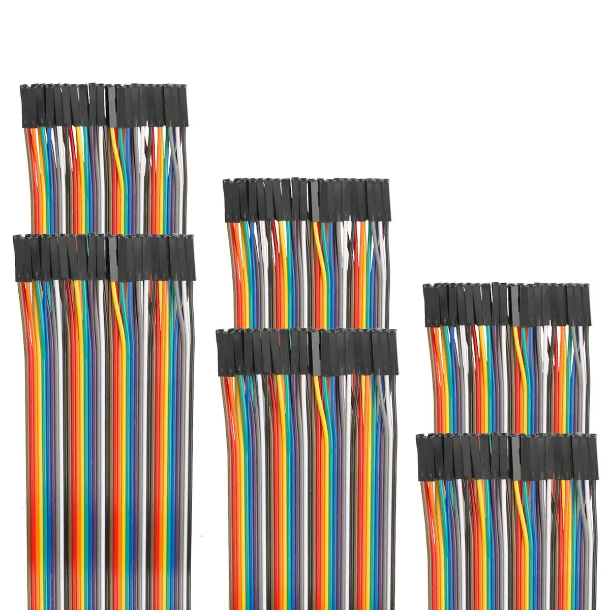 120pcs 40-Pin Dupont Jumper Wire Kit 10cm/20cm Male/Female Multicolor Ribbon Cables