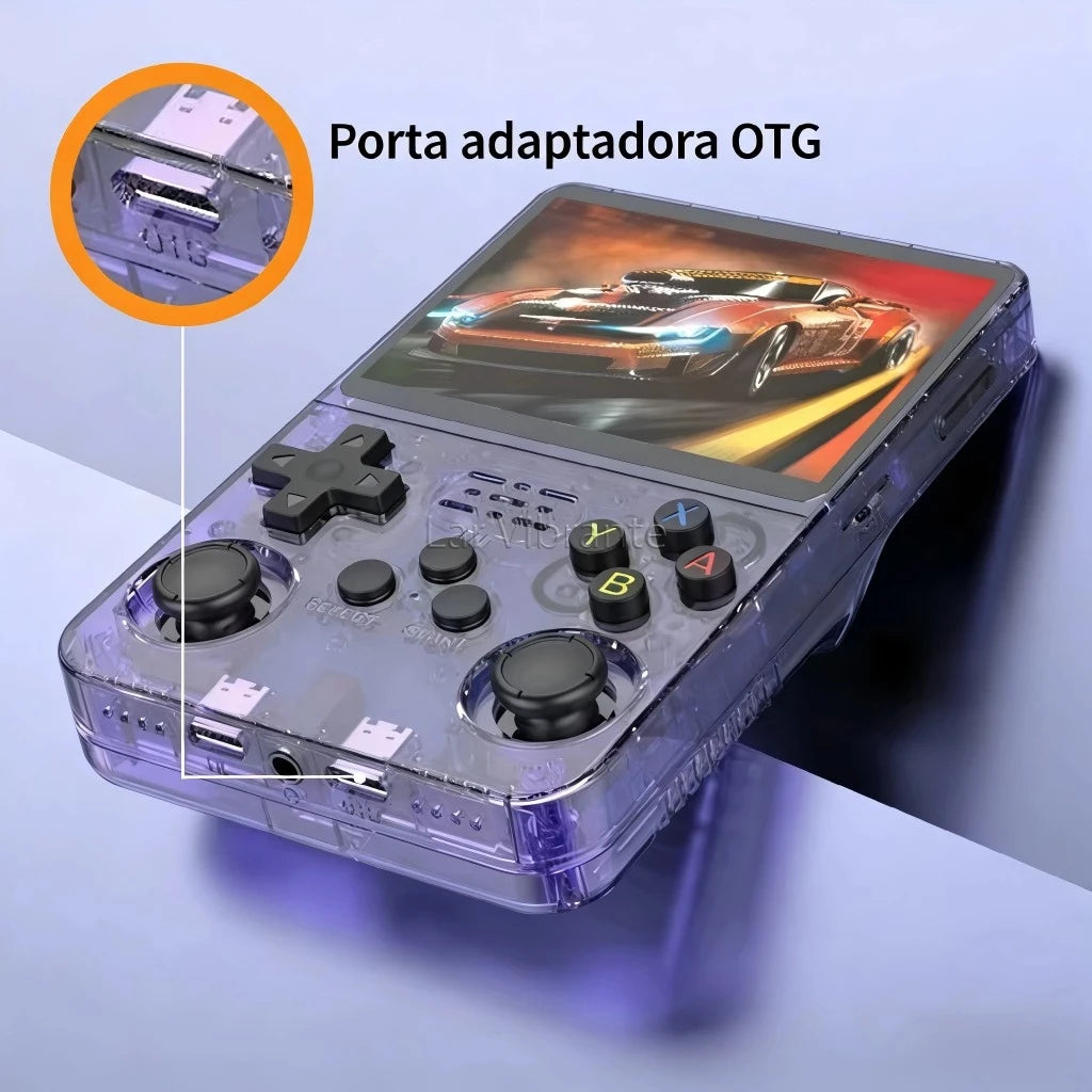Retro Handheld Game Console – 3.5-inch (8.9 cm) IPS Screen, 16GB, 15,000+ Games, Linux, Dual Analog, 3000mAh Battery