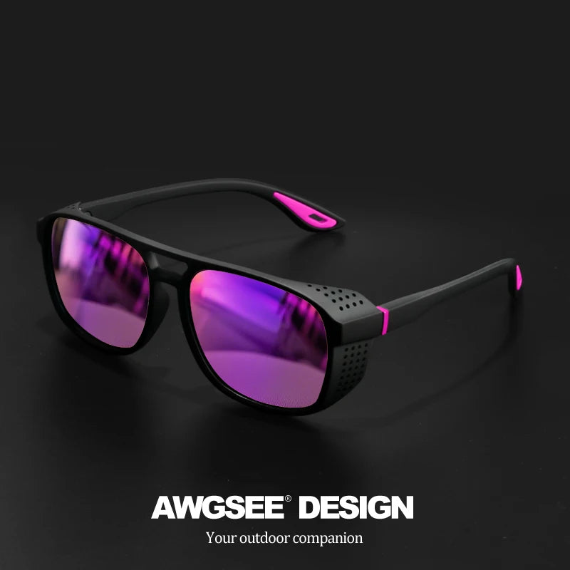 Men's Polarized Riding Sunglasses – Square Polycarbonate Frame for Outdoor Sports & Casual Wear