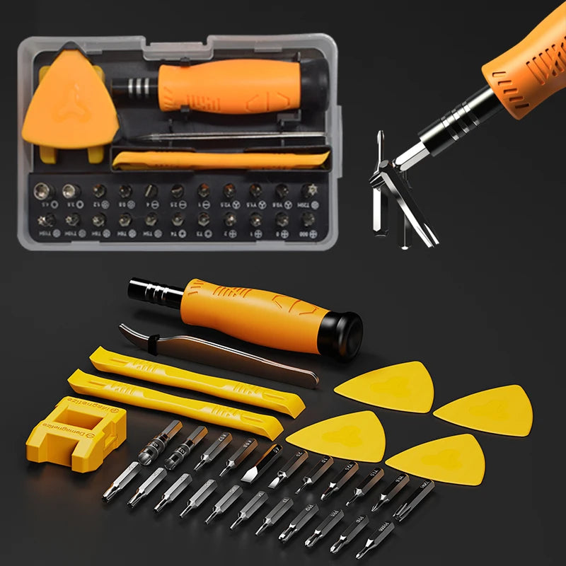 32-in-1 Precision Magnetic Screwdriver Set – CRV Steel Bits, T-Handle & Compact Case for Electronics, Jewelry & Home Repair