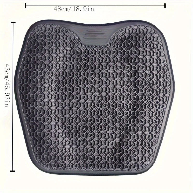 Gel Honeycomb Seat Cushion, Breathable Ergonomic Car & Office Pad, Machine Washable (48 x 43 x 3 cm / 18.9 x 16.9 x 1.2 in)