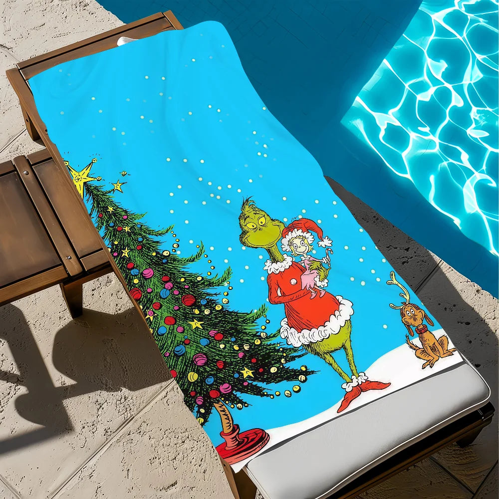 Anime Microfiber Beach Towel - Quick-Drying Soft Towel for Travel, Fitness, Sauna & Camping (Multiple Sizes)