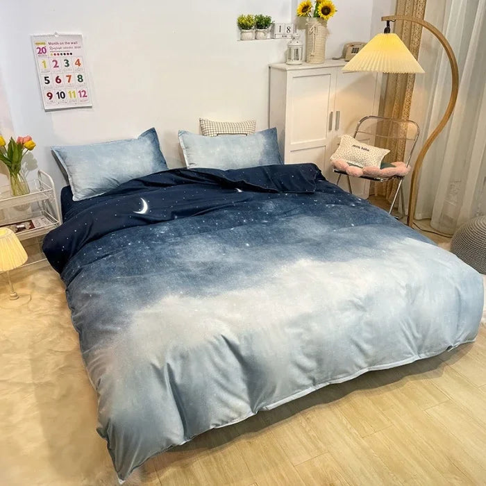 Aloe Vera Cotton 4-Piece Bedding Set – 1.5m (5 ft) Quilted Sheet & Quilt Cover, 500 TC