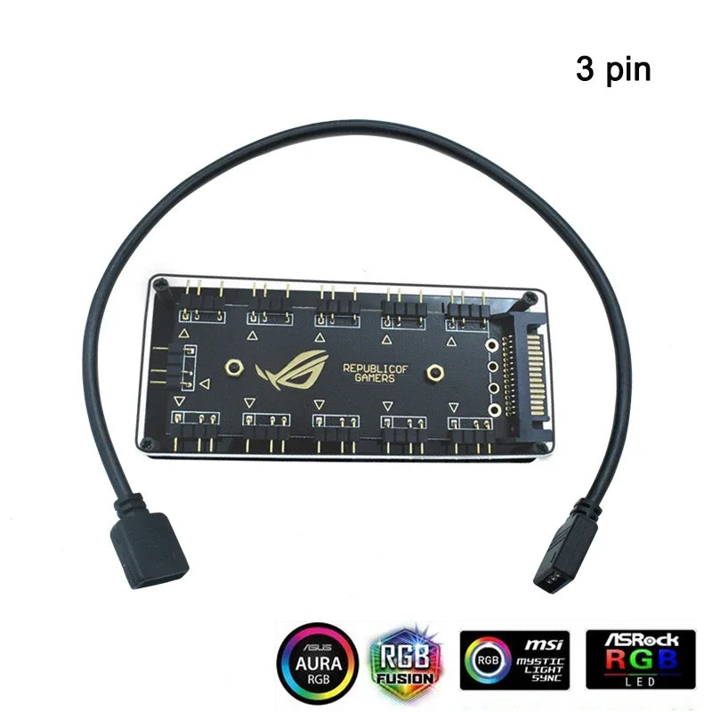 Addressable WS2812b 5V ARGB LED Strip – 3-Pin RGBIC PC Case Light (30/60 LEDs per m, IP30/IP65)