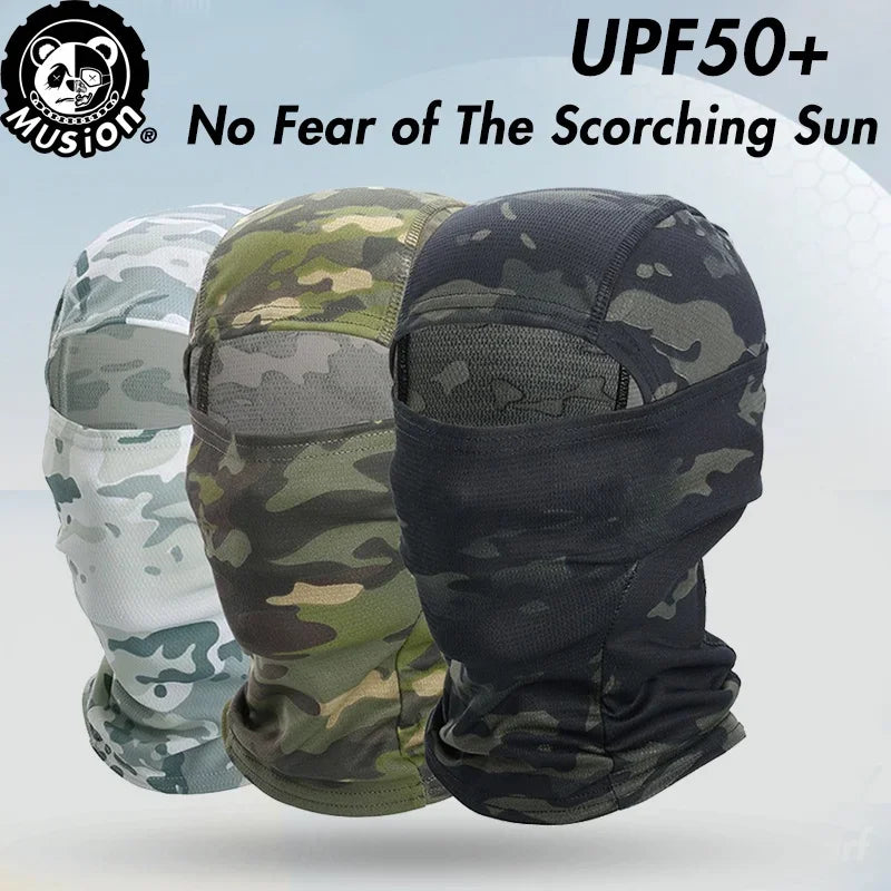Camo Breathable Mesh Balaclava Face Mask Bandana Hood for Cycling, Skiing & Hunting