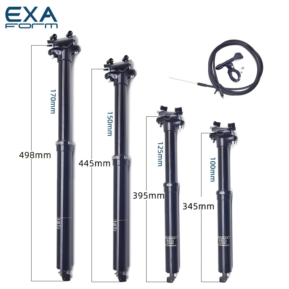 Adjustable Internal-Cable Dropper Seatpost 30.9/31.6 x 395mm (15.6 in) Alloy Mountain Bike Seatpost